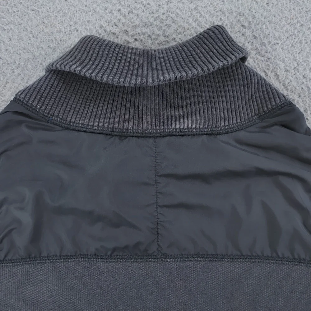 Nike Air Jordan Sweater Mens Large Gray Cotton Thick Heavy Jumpman Collar Warm